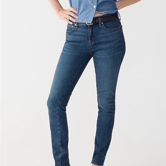 J Crew 8” Rise Toothpick Distressed Jeans / Sz 24 - Picture 2 of 12